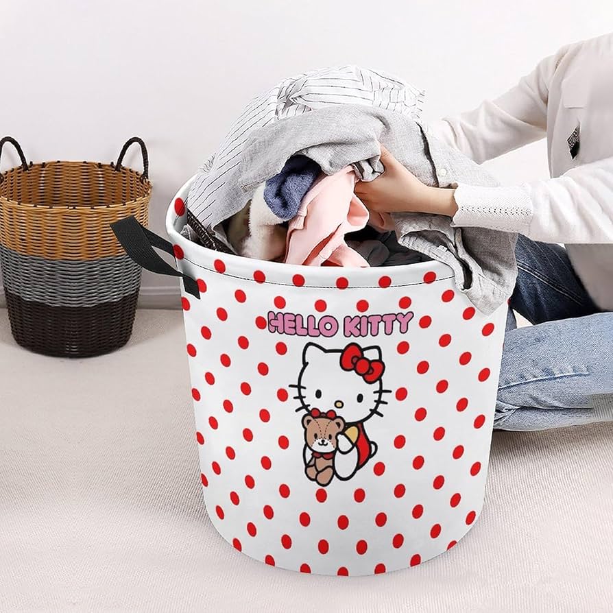 Amazon｜ランドリーバスケット ハローキティ せんたくかご 洗濯